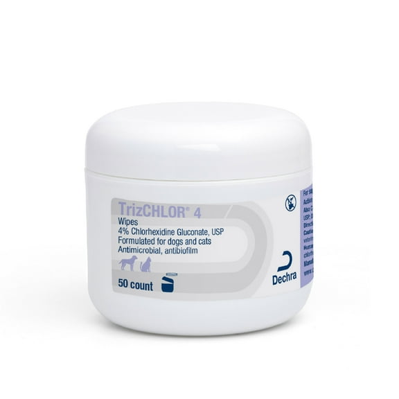 TrizCHLOR 4 Wipes for Dogs and Cats  50 ct