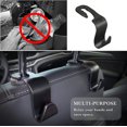 thumbnail image 5 of 2 Pack Car Back Seat Headrest Hooks Car Storage Hooks Handbag Organizer Hooks Black, 5 of 5