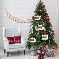 thumbnail image 3 of Decoraciones navideñas Adornos con nombre para árbol de Navidad 5 personas Colgando Muñeco de nieve Saludos de bricolaje 2020 Regalos para sobrevivientes Familia Decoración navideña personalizada, 3 of 3