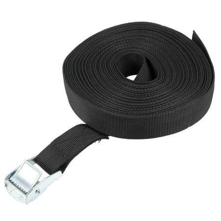 

Uxcell 9M x 25mm Load up to 80Kg Tie Down Strap with Cam Buckle Black