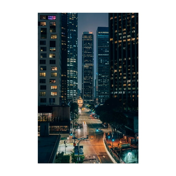 Hope Street, DTLA 02 - Los Angeles California Photography Unframed Wall Art Print 5 x 7 inches