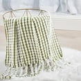 thumbnail image 3 of Home Soft Things Chain Tweed Throw Blanket, Reversible Lightweight Super Soft Cozy Throw Blanket, 50x60 inches, Green Olive, 3 of 9