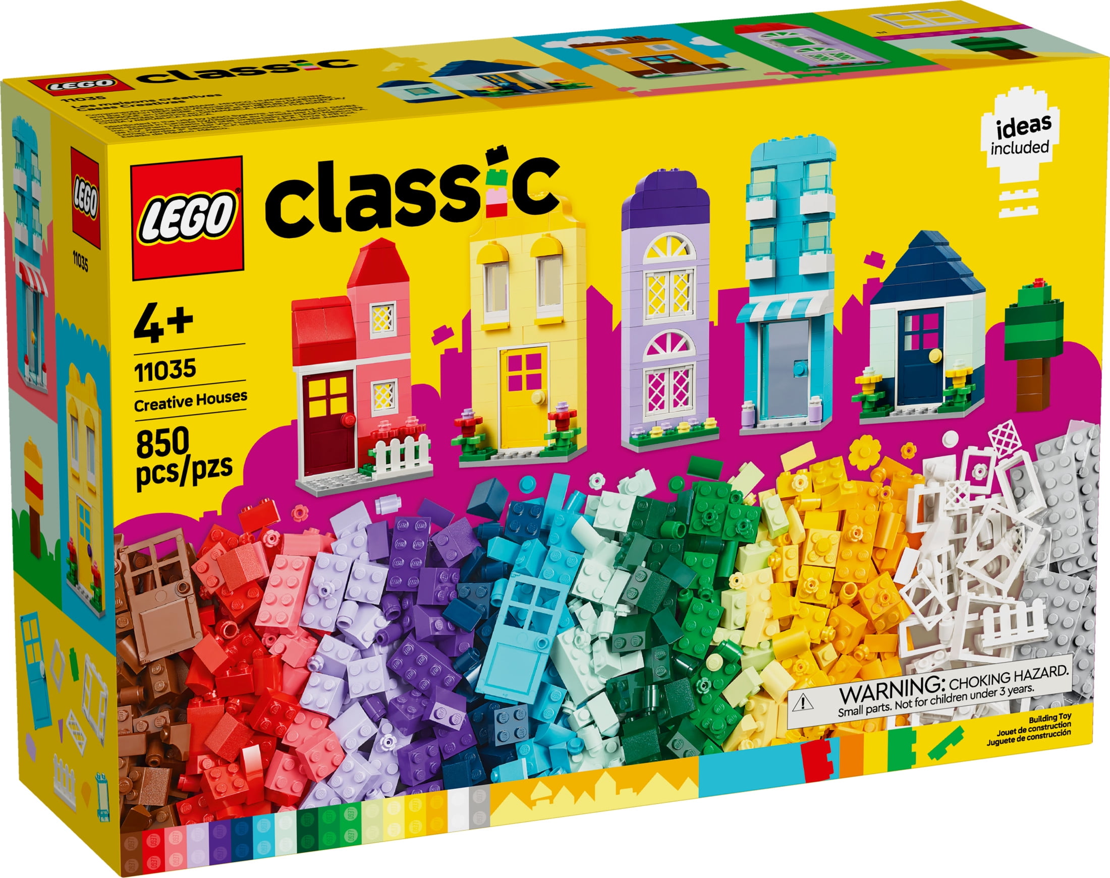 LEGO Classic Creative Houses Brick Building Set for Kids, Toy House Gift with Accessories and Doll Houses, Creative Toy for Young Builders, Boys and Girls Ages 4 and Up, 11035