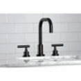 thumbnail image 3 of Kingston Brass FSC8935CML Manhattan Widespread Bathroom Faucet with Brass Pop-Up, Oil Rubbed Bronze, 3 of 5