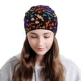thumbnail image 2 of Gaeub Colorful Pumpkin Faces Print Beanie Hats for Men Women,Winter Caps,Knit Cuffed Beanie,Cuffed Cap,Great for Winter Activities, 2 of 7