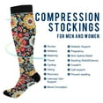 thumbnail image 2 of FORMRS Womens Knee High Socks Casual Long Thick Travel Daily Wear, 1 Pair, Colorful Floral Pattern, 2 of 6