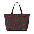 thumbnail image 2 of Disketp Red Ladybugs On Dark Background Bolsa de Playa de Gran Capacidad, Bolso Impermeable y a Prueba de Arena para Mujer, Ideal para Playa, Piscina y Natación, 2 of 7