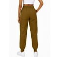 thumbnail image 6 of AUNVITO Women's Solid Color Cuffed Wide Leg Pants with Elastic Waist and Pockets Casual and Comfortable Style, 6 of 8