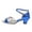 Dark Blue, variant on Women Glittering Dance Shoes Peep Toe Kitten Heel Ankle Strap Ballroom Latin Salsa Dress Pump Shoes