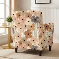 thumbnail image 2 of FKELYI Retro Flower Print Armchair Slipcover Stretchable Couch Sofa Cover with Elastic Bottom Furniture Protector for Living Room Office Reception Reading Sofa, 2 of 7