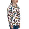 thumbnail image 3 of Fotbe Cute Butterfly Pattern Youth Pullover Hooded Sweatshirt, Boys Hoodie, Kangaroo Pocket Hoodie for Kids Girls -Large, 3 of 6
