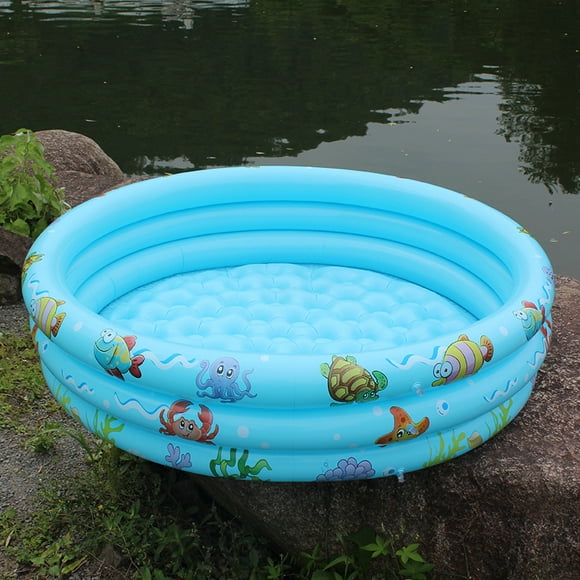 Jinsinto Inflatable Pool Portable Foldable Round PVC Kiddie Paddling Pool 150cm