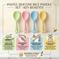 thumbnail image 6 of ROSEXIXI Rice spoon 4Pcs Heat Resistant Cooking Spoons Semi-Transparent Pink Non-Stick Serving Spoons For Rice Cooker Mixing Home Diy Silicone Kitchen Utensils Food Grade, 6 of 6