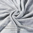 thumbnail image 3 of Juyafio Luxury Flannel Fleece Bed Blankets Light Gray - 330 GSM - Full/Queen 90"X90",Soft Lightweight Cozy Plush Fuzzy Blanket Microfiber, 3 of 11