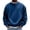 Blue, variant on Men's Fleece Crewneck Sweatshirt Casual Long Sleeve Pullover Fall Winter Warm Blouse Fashion Loose Fit Comfortable Tops