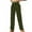Army Green, variant on Cargo Pants for Women Flowy Mid Waist Trousers with Pockets Regular Bottoms Straight Leg Windbreaker Clothes