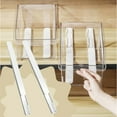 thumbnail image 1 of 4 PCS Cabinets Adhesive Sliders,White Drawer Slides Plastic Self Adhesive 10.4 Inch Length Silent Pull Out Rail for Baskets,Drawer,Boxes,File Cabinet,Trash Can, 1 of 5