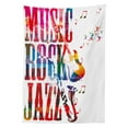thumbnail image 3 of Ambesonne Colorful Tablecloth Rectangular Table Cover, Rock Jazz Lettering, 60"x90", Multicolor, 3 of 4