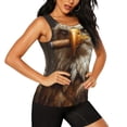 thumbnail image 2 of Balery Funny Bald Eagle Camiseta sin mangas estampada ligera para mujer, tops de entrenamiento sin mangas, camisetas de yoga transpirables de secado rápido.-X-Large, 2 of 7