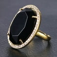 thumbnail image 1 of Opening Adjustable Ring Gold Color Plated Crystal CZ Zircon Rings for Women Men, 1 of 6