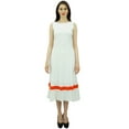 thumbnail image 1 of Bimba Robe d'Été Décontractée Sans Manches à Volants Évasée en Rayonne pour Femmes, 1 of 9