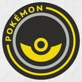 thumbnail image 2 of Men's Pokemon Pokeball Circle Badge  Graphic Tee White 3X Large, 2 of 5