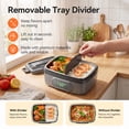 thumbnail image 4 of ELEKA  Electric Lunch Box for Adults，Heated Lunch Box for Men with Scheduled Heating，1.2 Cups Capacity, with Removable Tray Divider, Dishwasher Safe, for Hot Meals Anywhere, 4 of 9