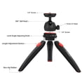 thumbnail image 4 of Andoer Mini Tabletop Tripod Phone Camera Tripod Removable Ball Head Portable Foldable with 1/4" Mounting Screw for DSLR/Mirrorless Cameras DV LED Video Light, 4 of 7