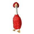 thumbnail image 5 of SLYNSHome Cute Goose Outfits Porch Goose Clothes Costume with Strawberry Printing for Goose Statue Yard Lawn Garden Patio Art Decor - Red, 5 of 8