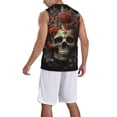 thumbnail image 2 of Sikiie Classical Rose Crown Skull Basketball Jersey Reversible Men's Mesh Athletic Sports Shirts Training Practice S-4XLSmall, 2 of 6
