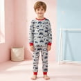 thumbnail image 2 of Kids 2‑Piece Long Sleeve Pajama Set with Cartoon Print,Fun Sleepwear for Boys and Girls 6-7 Years, 2 of 8