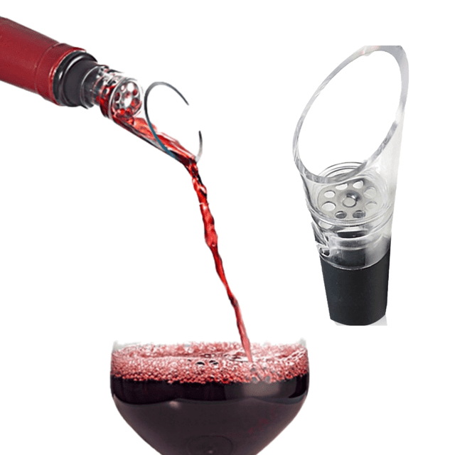 Trovety 2-in-1 Wine Aerator Pourer & Stopper – Enhances Red Wine Flavor, Silicone, Dishwasher Safe
