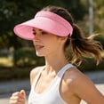thumbnail image 6 of Sun Visors for Women Men, Lightweight Sun Hat Sunvisor for Running, Portable Outdoor Sports Visor for Beach Summer Hiking and Walking, Breathable Cap, Lightweight Visor for Travel, Pink, 6 of 6