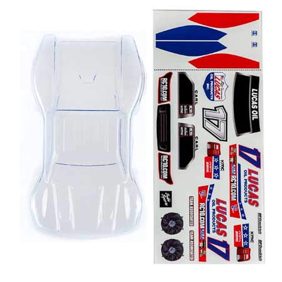 Associated 21425 Body Clear W/Lucas Oil Decal Sc28
