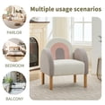 thumbnail image 6 of Chair Sofa, Teddy Fabric with Solid Wooden Frame,Rainbow Design, 6 of 8
