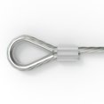 thumbnail image 5 of 100pcs Aluminum Crimp Loop Sleeve Aluminum Crimping Loop Wire Rope Fittings, 5 of 5