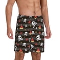 thumbnail image 2 of Daiia Pirate skull Pattern Mens Woven Stretch Pajama Short,Short Pajama Pants-3X-Large, 2 of 6