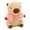 Pink cardigan, variant on 23cm Cute Sitting Capybara Stuffed Animal Plush Toy, Removable Knit Cardigan Outfit, 3 Sweater Styles Soft Fluffy Comfort Plush Gift for Kids Teens Bedroom Decor Birthday Holiday