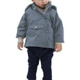 thumbnail image 2 of Generic Children's Coat Work Toddler Kids Baby Winter Warm Jacket Outerwear Floral Hooded Zipper Padded Outwear for Girls Boys Outdoors Casual Fashion Lightweight Clothing(8-9 Years,Grey), 2 of 9