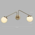 thumbnail image 3 of Double Globe Brass Articulated Sputnik Wall Lamp Beside Wall Lamp, 3 of 3
