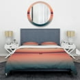 thumbnail image 3 of Designart "Minimalistic Sunset under the Full Moon IV" Coastal Boat Bedding Covert Set - Traditional Pink Coastal Bed Set With 2 Shams, 3 of 6