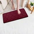 thumbnail image 4 of Hgallory Polyester Thick Water Absorbing Floor Mats for Bedroom Living Room, Solid Color Non-Slip Floor Rugs for Entrance Sofa side, Home Decor Floor Doormat, 16"x24", 1 Pack, Red, Rectangle, 4 of 8