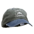 thumbnail image 5 of Happy Camper Embroidered Pigment Dyed Wash Caps - Olive Navy OSFM, 5 of 5
