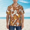 thumbnail image 4 of Bixox Men's Hawaiian Shirts Men's Floral Hippie Mushrooms Print Short-Sleeve Shirt-XX-Large, 4 of 8