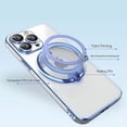 thumbnail image 2 of Magnetic Series Designed for iPhone Case[Compatible with MagSafe][Military Drop&Camera Lens Protection] Crystal Clear Plated Rotatable Ring Holder Stand Cover (Blue,iPhone 14 Pro Max), 2 of 7