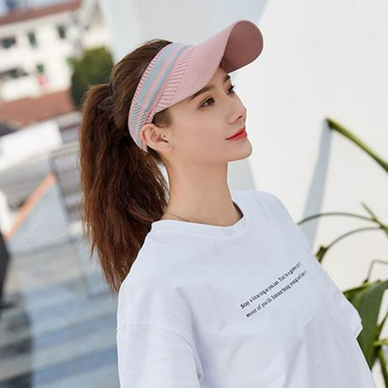 Grofry Sun Hat Foldable Washable Elastic Polyester Summer Ladies
