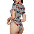 thumbnail image 2 of Balery Dachshund Dog Heart Body de cuello redondo de manga corta para mujer Tops de manga corta Tops básicos-XX-Large, 2 of 7