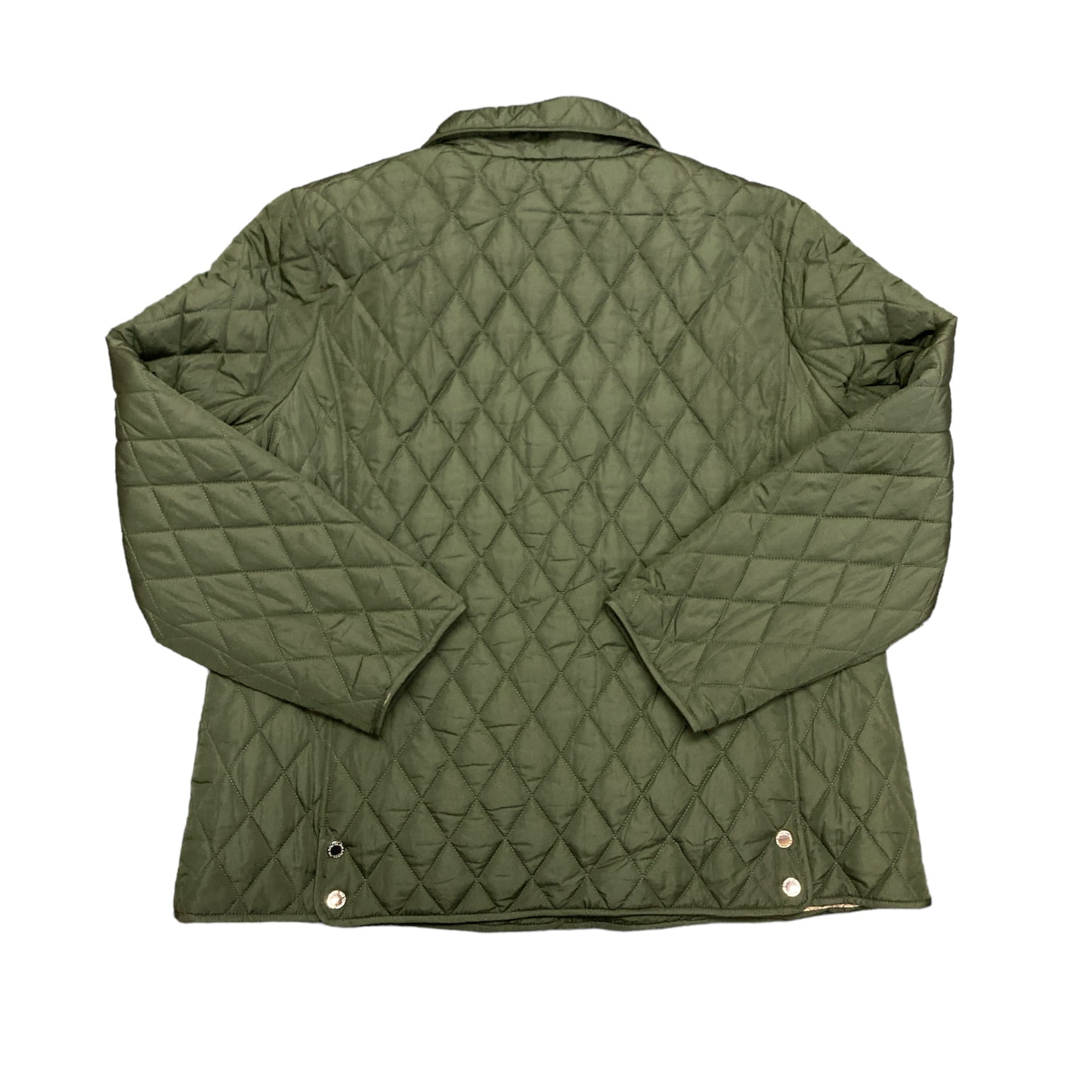 London Fog Women's Long Sleeve Quilted Button Up Coat (Midnight