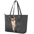thumbnail image 3 of ZUXONGSY Corgi Print Tote Bag for Women Casual Travel Purse Lightweight Satchel Handbags with Zip Compartments for Travel Shopping, 3 of 6
