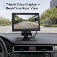 thumbnail image 4 of 7-Inch Waterproof Backup Camera System for Cars, Vans, SUVs with Night Vision and Rear View Monitor, 4 of 8